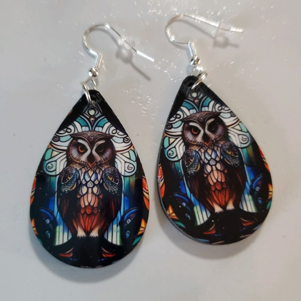 Owl Teardrop Earrings